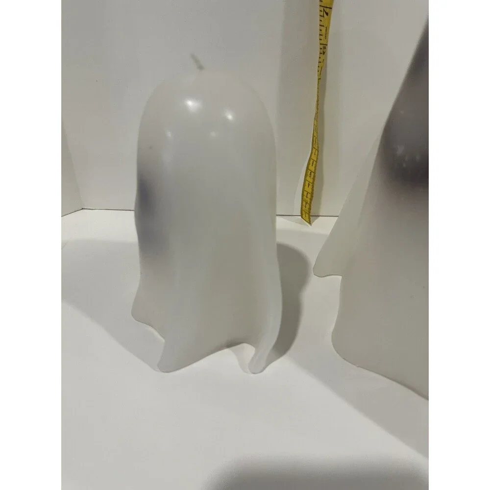 Pottery Barn Halloween Large And Small Heavy Ghost Shaped Candles